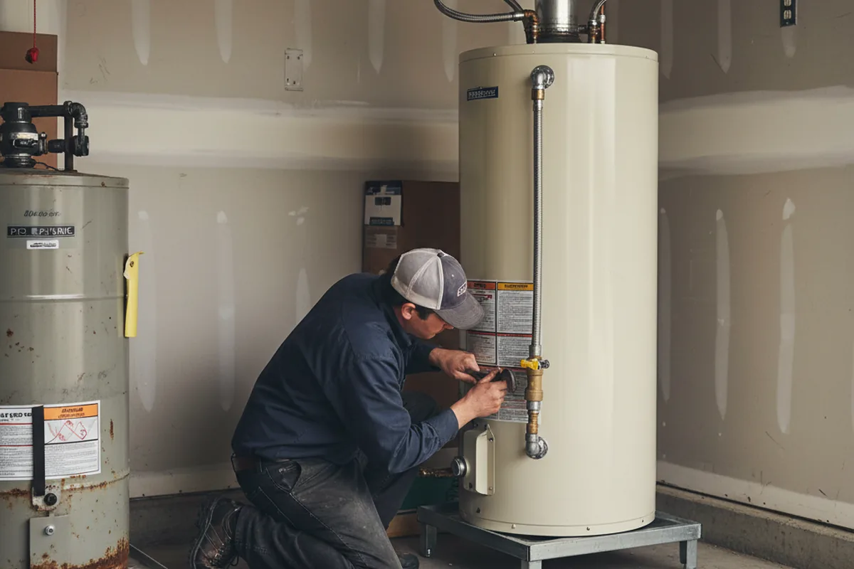 Water heater and shutoff valve replacement in Gulston